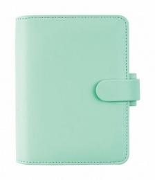 Kalendárium, gyűrűs, betétlapokkal, pocket méret, FILOFAX "Saffiano", menta