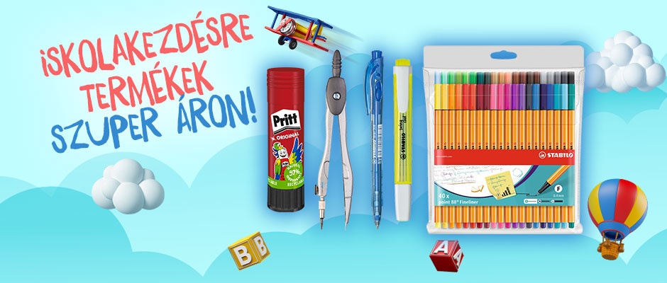  Iskolakezdésre termékek szuper áron!